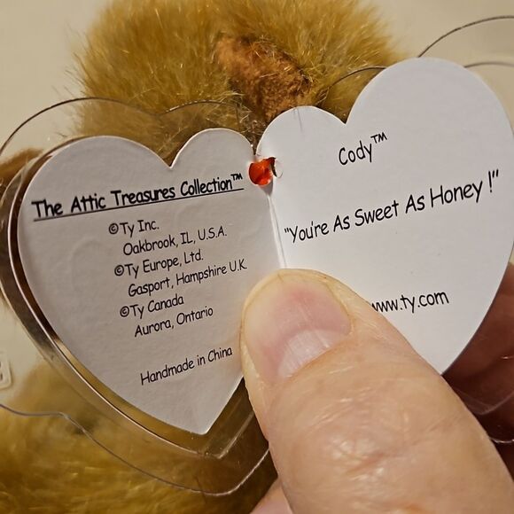 Attic treasure beanie baby, with tag 3rd edition. Cody brown bear, RARE - Picture 6 of 7